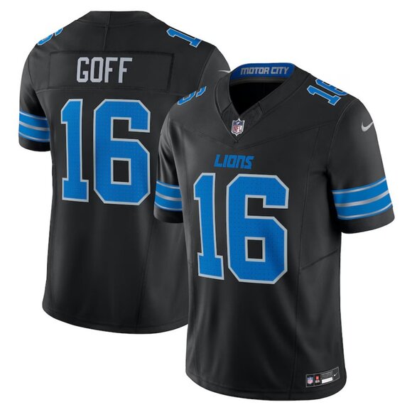 Detroit Lions Jared Goff Nike Black 2025 NFL Jersey - Picture 1 of 3
